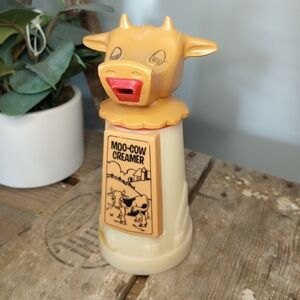 Vintage Moo Cow Dairy Creamer Kitschy Rustic Farmhouse Cattle Table Decor Atomic